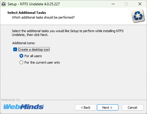 Create a desktop icon